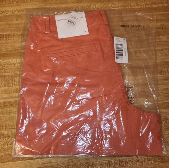 Women’s Washed Twill Shorts Coral Mist, size 8 - Picture 4 of 10